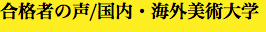 合格者の声/国内・海外美術大学